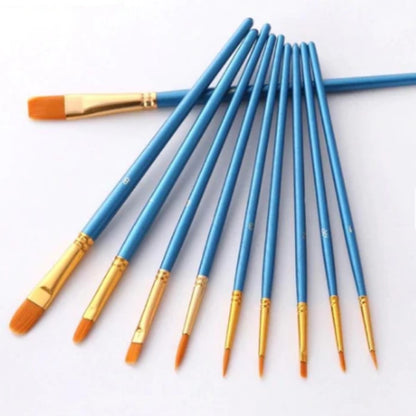 Paint by Numbers Brushes - Set of 10 pieces