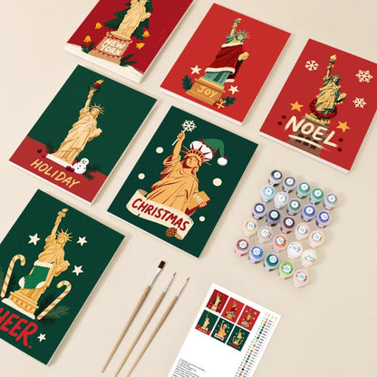 6 Mini Paintings - Festive New York Set