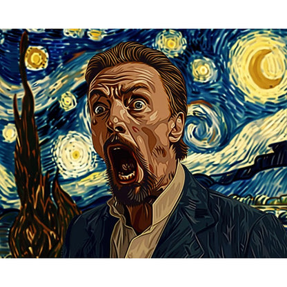 Screaming Man Starry Night