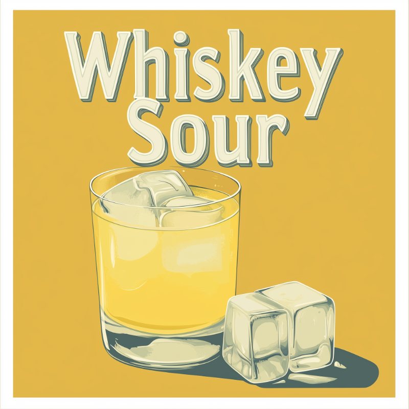 Mini Painting With Frame - Whiskey Sour