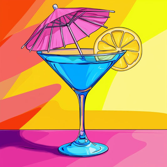 Mini-Gemälde mit Rahmen - Summer Martini